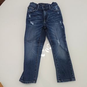 DL1961 distressed blue jeans